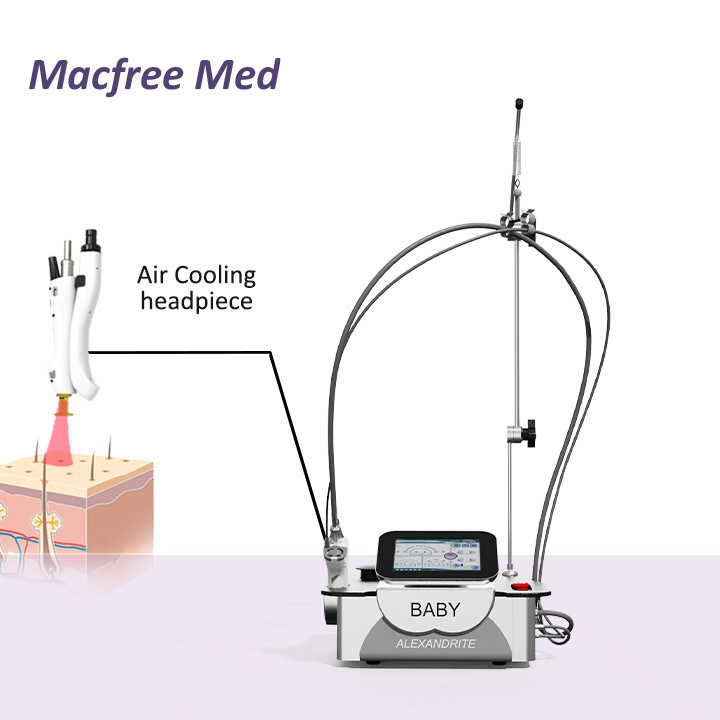 Equipamento de Beleza Portátil Mini Alexandrite Smart Touch Parte de Fonte de Alimentação Luz Bison e Fácil 755nm Mini Máquina Alexandrite 755nm Remoção de Pelo a Laser