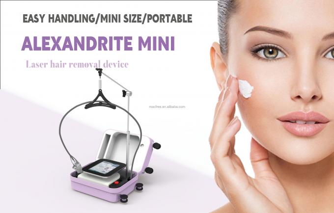 Equipamento de Beleza Portátil Mini Alexandrite Smart Touch Parte de Fonte de Alimentação Luz Bison e Fácil 755nm Mini Máquina Alexandrite 755nm Remoção de Pelo a Laser 4